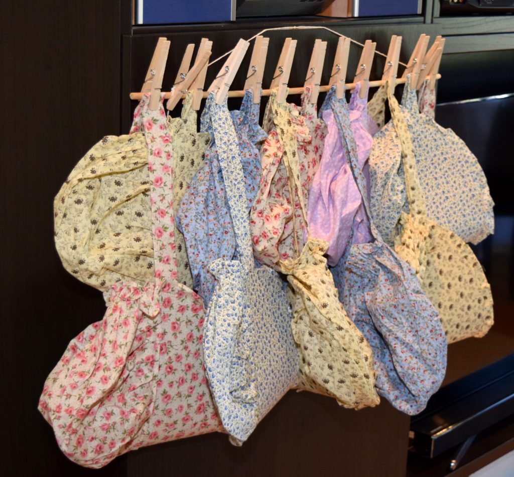 Little House on the Prairie Bonnets puchased in bulk for $6.50 each. Pioneer Party Ideas - MakeHardware.com